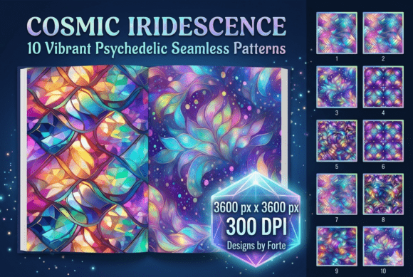 Download Cosmic Iridescence Seamless Backgrounds - Premium Resources